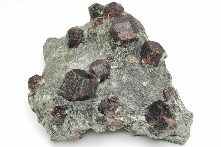 Red Almandine Garnets in Schist - Tyrol, Austria #209540